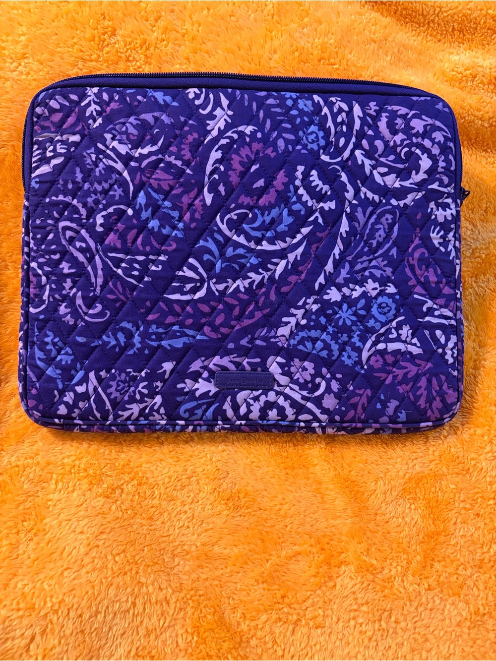 Vera Bradley Purple Paisley Quilted Laptop Sleeve